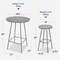 Best Choice Products 3-Piece Steel Patio Bar Height Round Bistro Set w/ Backless Stools, Slatted Design